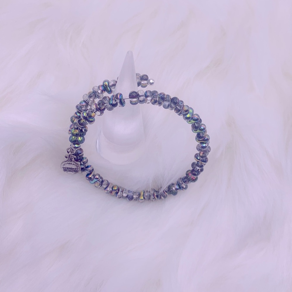 Alex and Ani multicolored beaded wrap bangle bracelet